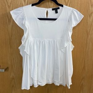 J. Crew Bib-Top Flutter Sleeve Top